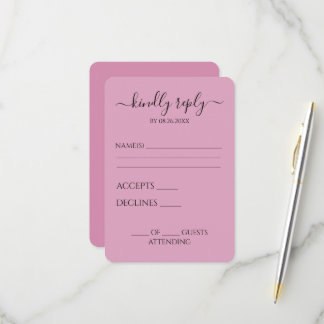 Erstellen Sie Ihre eigene einfache Kalligrafie RSVP Karte