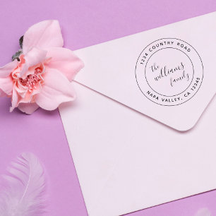 Erstellen Sie Ihre eigene, einfache, moderne, rund Permastempel