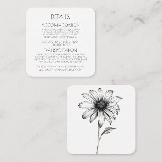 Erstellen Sie Ihre eigene - Einfache Schwarz/Weiß- Begleitkarte (Vorne/Hinten)