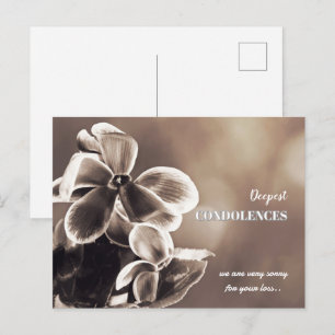 Erstellen Sie Ihre eigene einfache Vorlage Beileid Postkarte