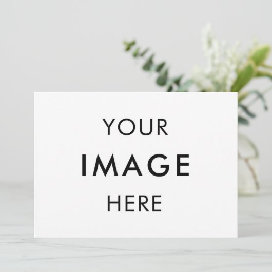 Erstellen Sie Ihre eigene Einladung schwarz & weiß (Stehend Vorderseite)