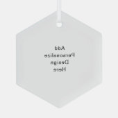 Erstellen Sie Ihre eigene Einzelstandardgröße Ornament Aus Glas (Rückseite)