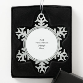 Erstellen Sie Ihre eigene Einzelstandardgröße Schneeflocken Zinn-Ornament