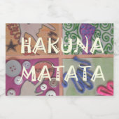 Erstellen Sie Ihre eigene einzigartige Hakuna Mata Lebensmitteletikett (Einzelnes Label)