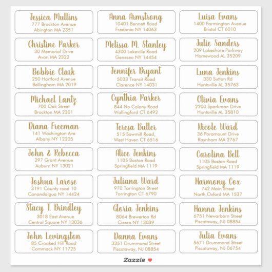 Erstellen Sie Ihre eigene elegante Adresse für Hoc Aufkleber (Blatt)