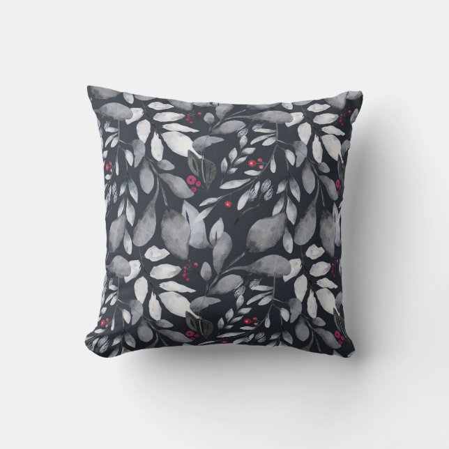 Erstellen Sie Ihre eigene elegante Black Tone Red  Kissen (Vorderseite)