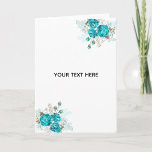 Erstellen Sie Ihre eigene elegante blaue Rose Dankeskarte