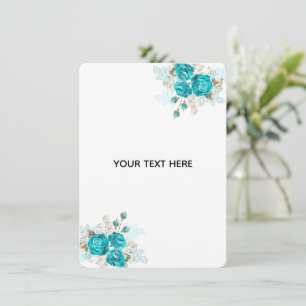 Erstellen Sie Ihre eigene elegante blaue Rose Einladung