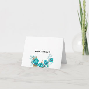 Erstellen Sie Ihre eigene elegante blaue Rose Karte