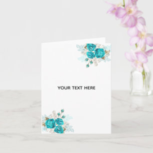 Erstellen Sie Ihre eigene elegante blaue Rose Karte