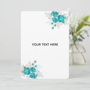 Erstellen Sie Ihre eigene elegante blaue Rose Save The Date
