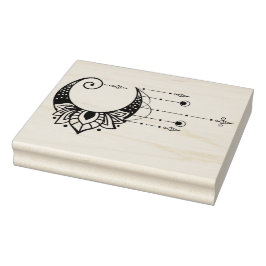Erstellen Sie Ihre eigene elegante Boho Moon-Silho Gummistempel