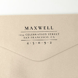 Erstellen Sie Ihre eigene elegante Familienname-Rü Permastempel