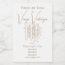 Erstellen Sie Ihre eigene elegante Gold & White Vi Weinetikett