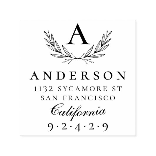 Erstellen Sie Ihre eigene elegante Monogram-Rückse Permastempel (Design)