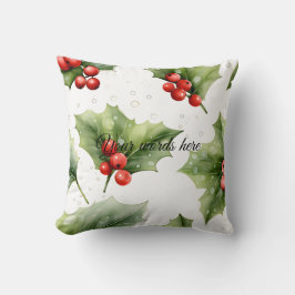 Erstellen Sie Ihre eigene elegante Red Holly Kissen