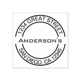 Erstellen Sie Ihre eigene elegante Round-Rücksende Gummistempel