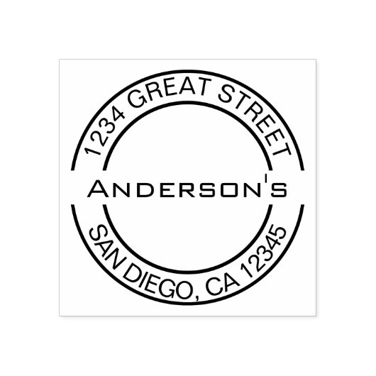 Erstellen Sie Ihre eigene elegante Round-Rücksende Gummistempel (Prägung)