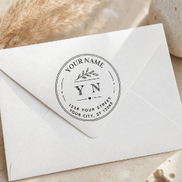Erstellen Sie Ihre eigene elegante runde Rücksende Gummistempel