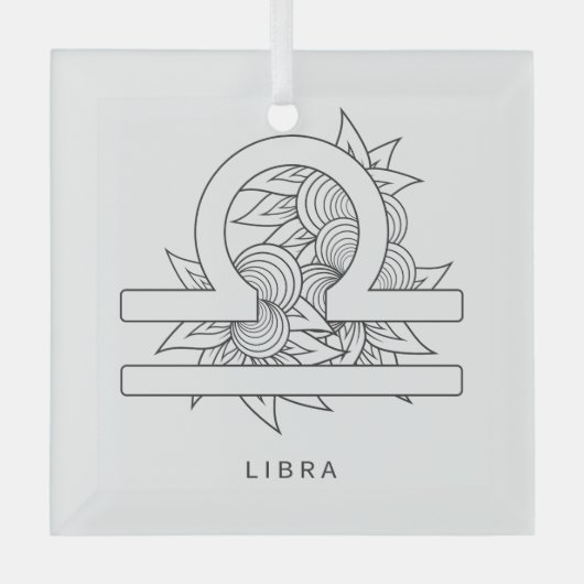 Erstellen Sie Ihre eigene elegante Schwarz & Weiß  Ornament Aus Glas (Vorderseite)