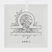 Erstellen Sie Ihre eigene elegante Schwarz & Weiß Ornament Aus Glas (Rückseite)