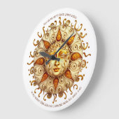 Erstellen Sie Ihre eigene elegante Steampunk Sun Große Wanduhr (Winkel)