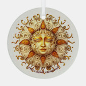 Erstellen Sie Ihre eigene elegante Steampunk Sun Ornament Aus Glas (Rückseite)