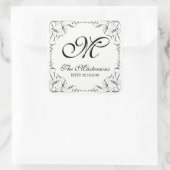 Erstellen Sie Ihre eigene elegante, strapazierfähi Quadratischer Aufkleber (Tasche)