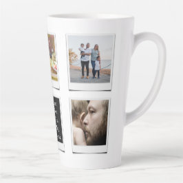 Erstellen Sie Ihre eigene Familienfotocollage Latt Milchtasse