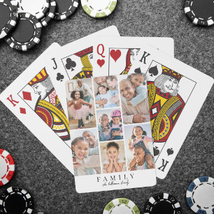 Erstellen Sie Ihre eigene Familienfotocollage Spielkarten