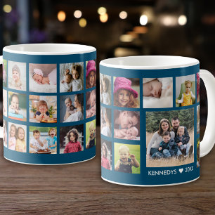 Erstellen Sie Ihre eigene Familienname 22 FotoColl Kaffeetasse