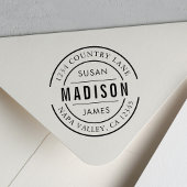 Erstellen Sie Ihre eigene Familienname-Rücksendead Gummistempel