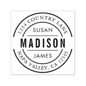 Erstellen Sie Ihre eigene Familienname-Rücksendead Permastempel (Design)