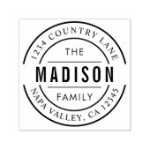 Erstellen Sie Ihre eigene Familienname-Rücksendead Permastempel (Design)