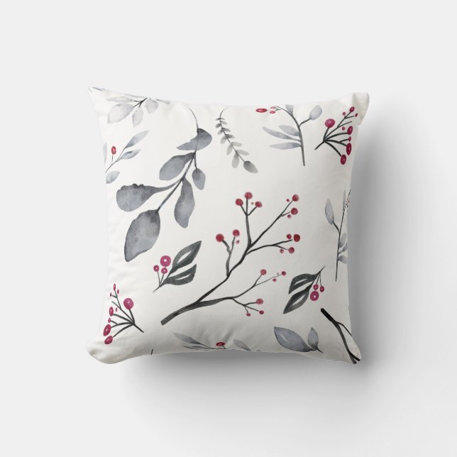 Erstellen Sie Ihre eigene Farbänderung Rot & Grau  Kissen (Vorderseite)