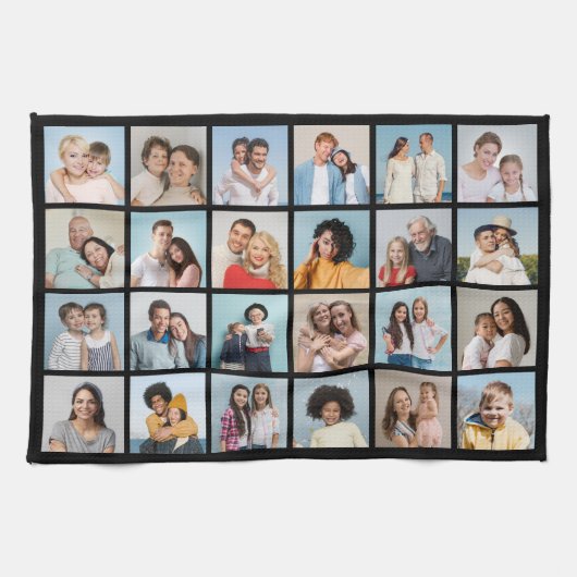 Erstellen Sie Ihre eigene Farbe für 24 Collagen. Geschirrtuch (Horizontal)