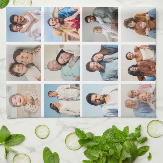 Erstellen Sie Ihre eigene Farbe für 24 Collagen. Geschirrtuch (Gefaltet)