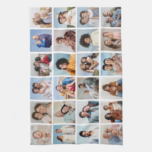 Erstellen Sie Ihre eigene Farbe für 24 Collagen. Geschirrtuch (Vertikal)