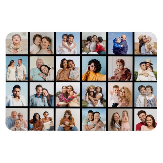 Erstellen Sie Ihre eigene Farbe für 24 Collagen. Magnet (Horizontal)