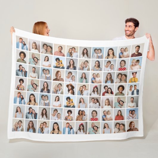 Erstellen Sie Ihre eigene Farbe für 70 FotoCollage Fleecedecke (Beispiel)