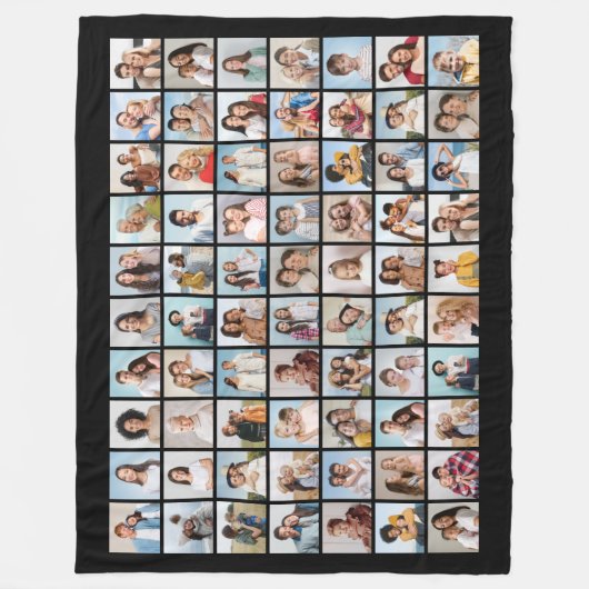 Erstellen Sie Ihre eigene Farbe für 70 FotoCollage Fleecedecke (Vorderseite)
