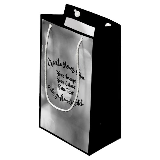 Erstellen Sie Ihre eigene Farbe/Ihr eigenes Design Kleine Geschenktüte (Vorderseite Schrägansicht)