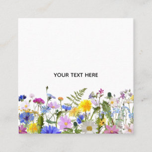 Erstellen Sie Ihre eigene farbenfrohe Flora Quadratische Visitenkarte
