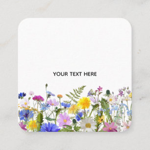 Erstellen Sie Ihre eigene farbenfrohe Flora Quadratische Visitenkarte