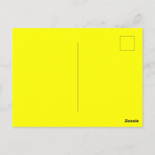 Erstellen Sie Ihre eigene, farbenfrohe Postkarte. Postkarte (Rückseite)