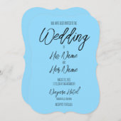 Erstellen Sie Ihre eigene Farbhochzeit. Einladung (Vorne/Hinten)