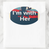 Erstellen Sie Ihre eigene farbige Veränderung, die Ovaler Aufkleber (Tasche)