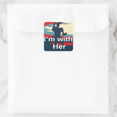 Erstellen Sie Ihre eigene farbige Veränderung, die Quadratischer Aufkleber (Tasche)