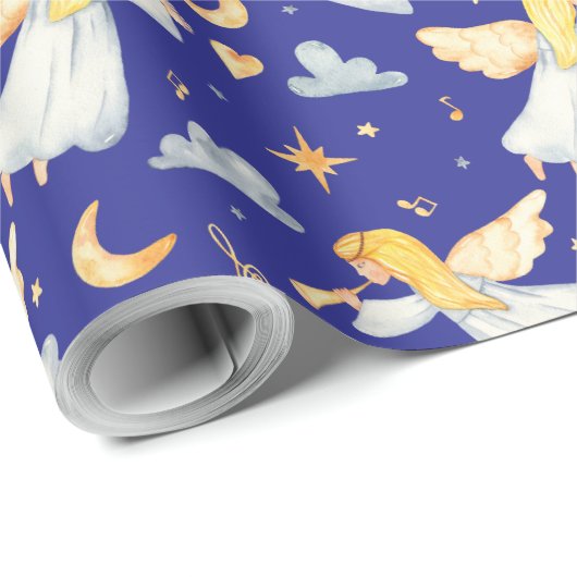 Erstellen Sie Ihre eigene Farbwahl Trumpf Engel Geschenkpapier (Rolleneckpunkt)