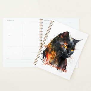 Erstellen Sie Ihre eigene feine schwarze Katze Planer